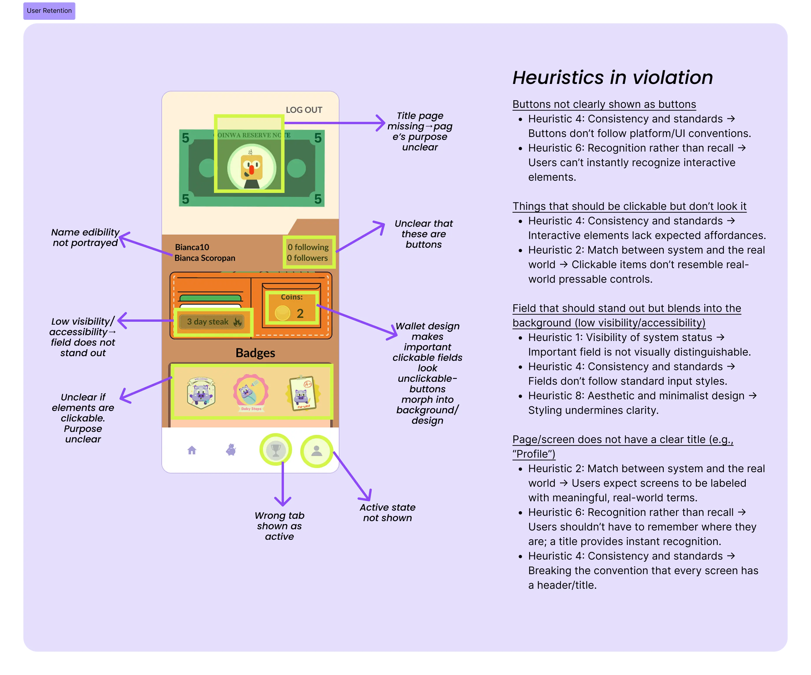 Heuristic evaluation example