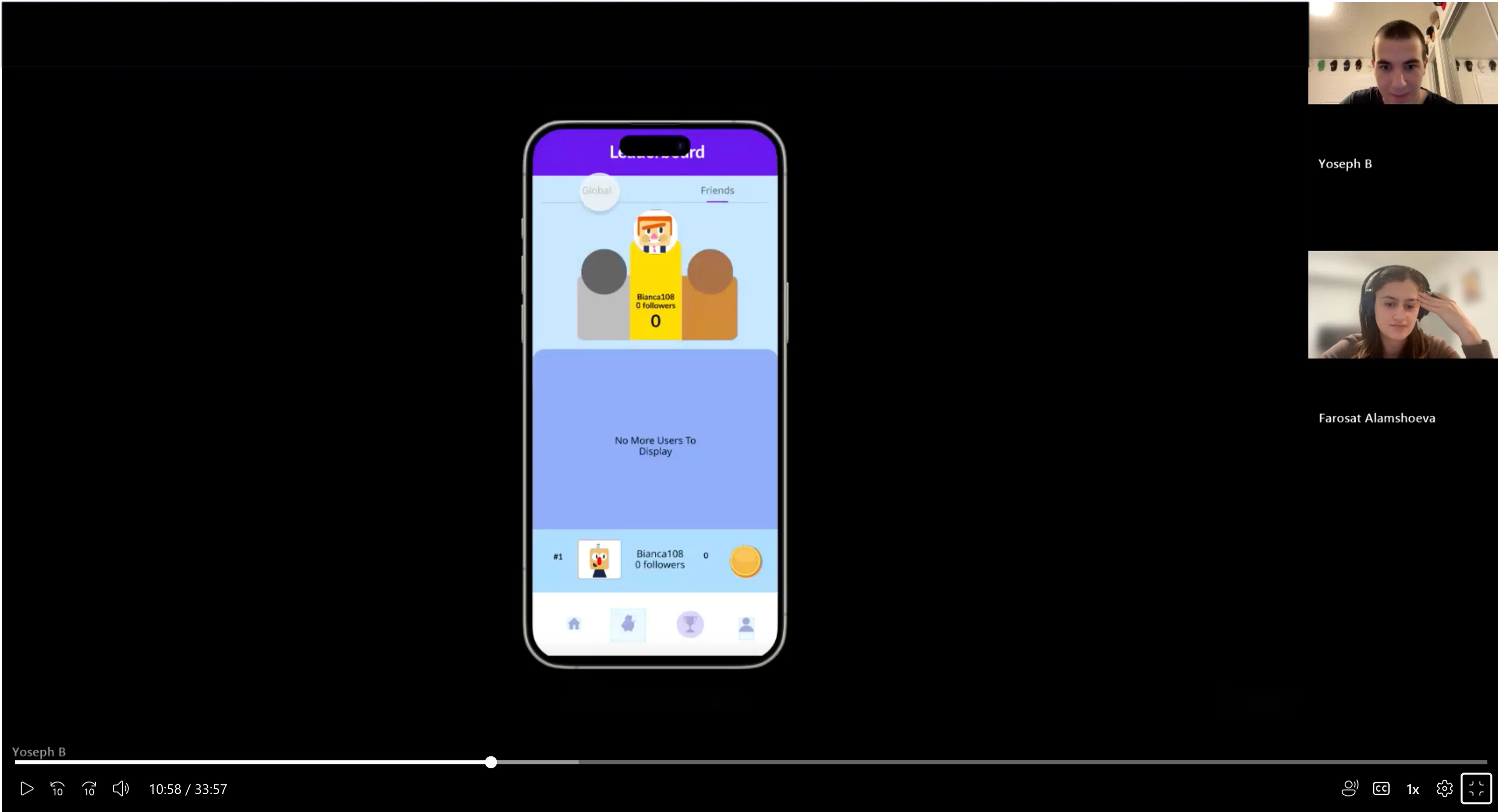 User interview with Yoseph