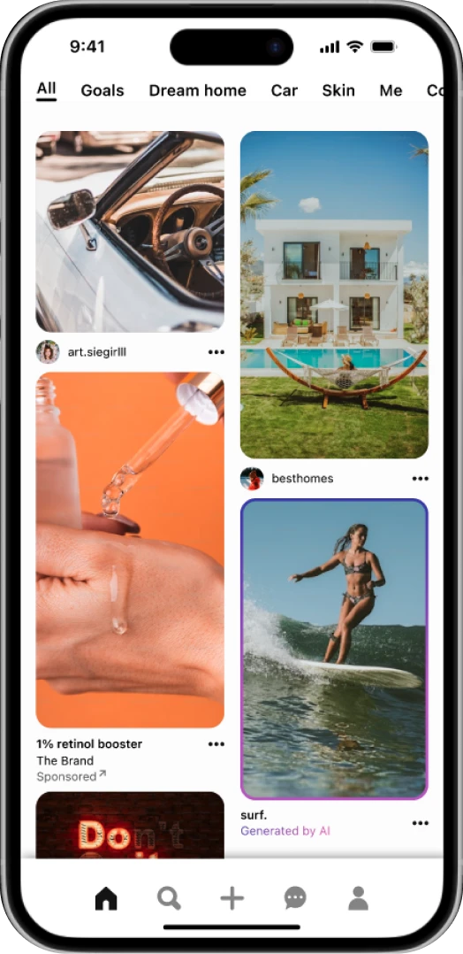 Developing transparency features to differentiate AI and human-created content on Pinterest